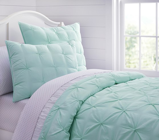 mint green and white bedroom