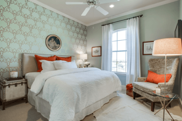Modern Seafoam Green Bedroom Ideas with Simple Decor