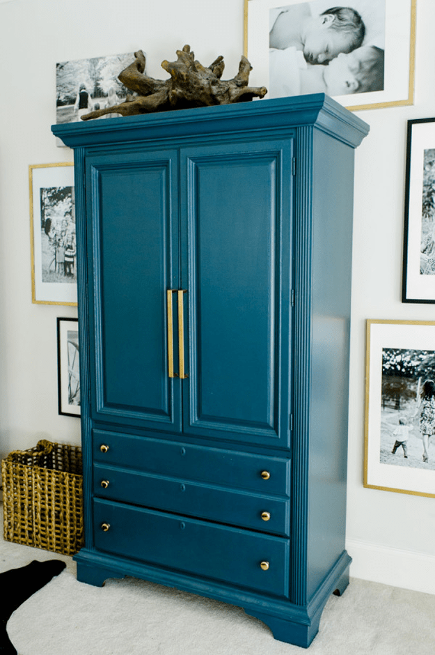 teal blue armoire