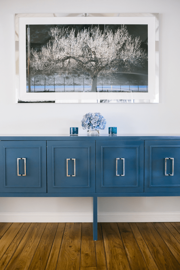 indigo blue console table