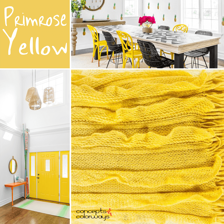 pantone primrose yellow, color for interiors, interior design, bright yellow, 2017 color trends