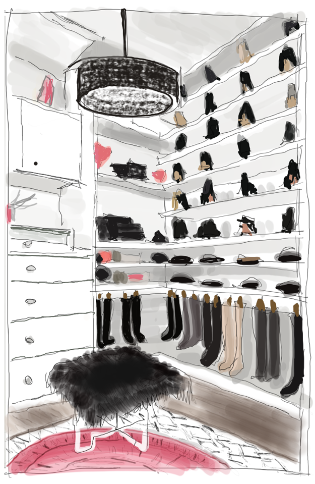 dream closet dressing room sketch