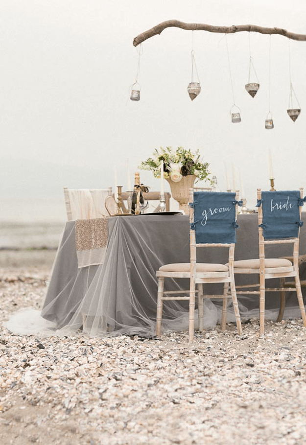 seaside ireland wedding table