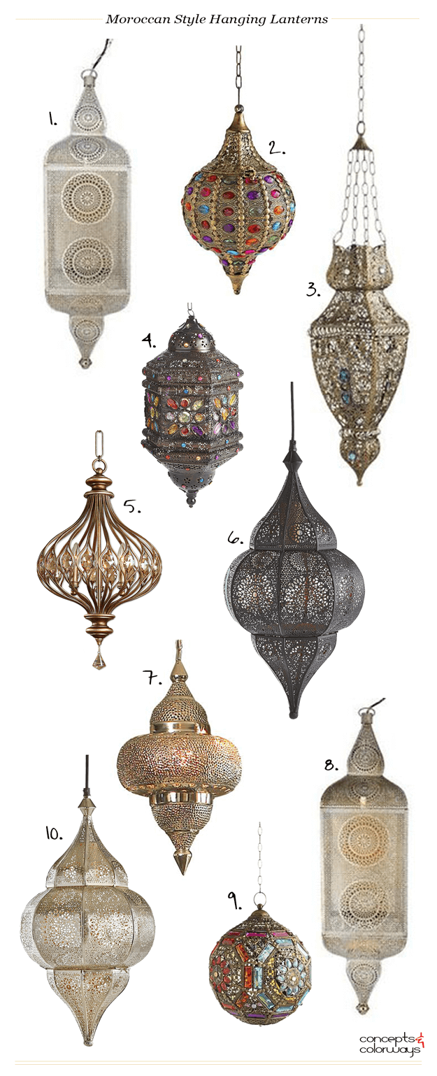 moroccan style hanging lanterns 