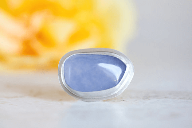 blue chalcedony pendant