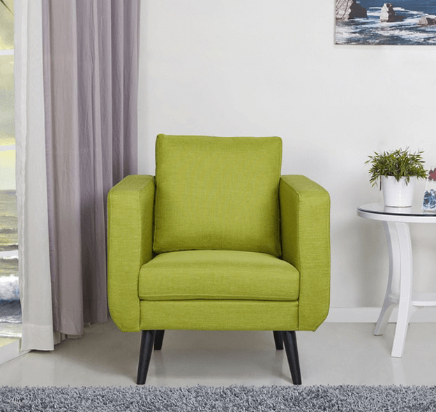 lime green arm chair