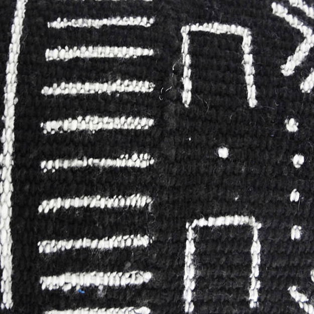 black and white mudcloth fabric closeup