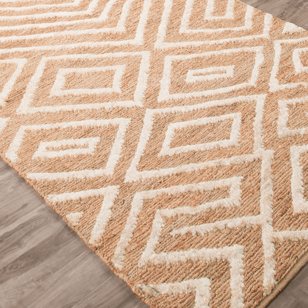 copper brown patterned rug