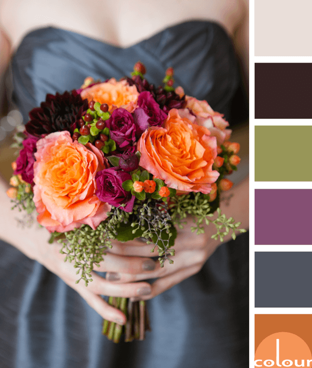 bouquet inspired color palette