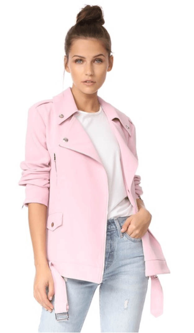 blush pink jacket
