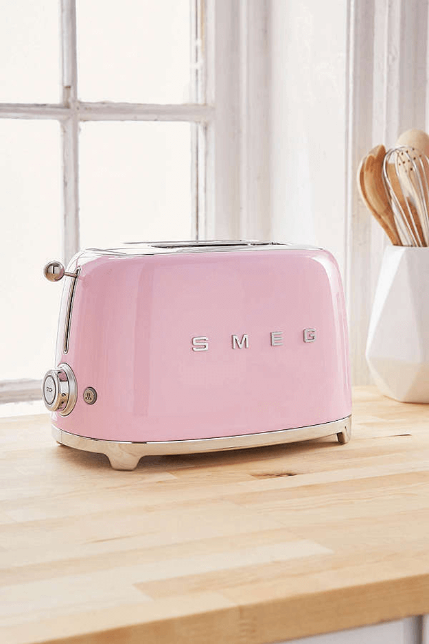 blush pink SMEG toaster