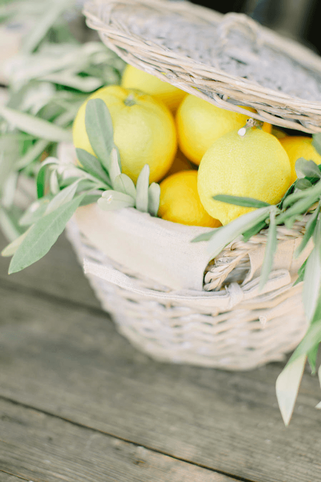 lemons in basket