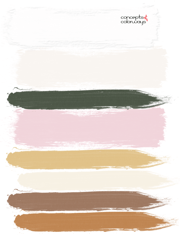 pink and white paint palette