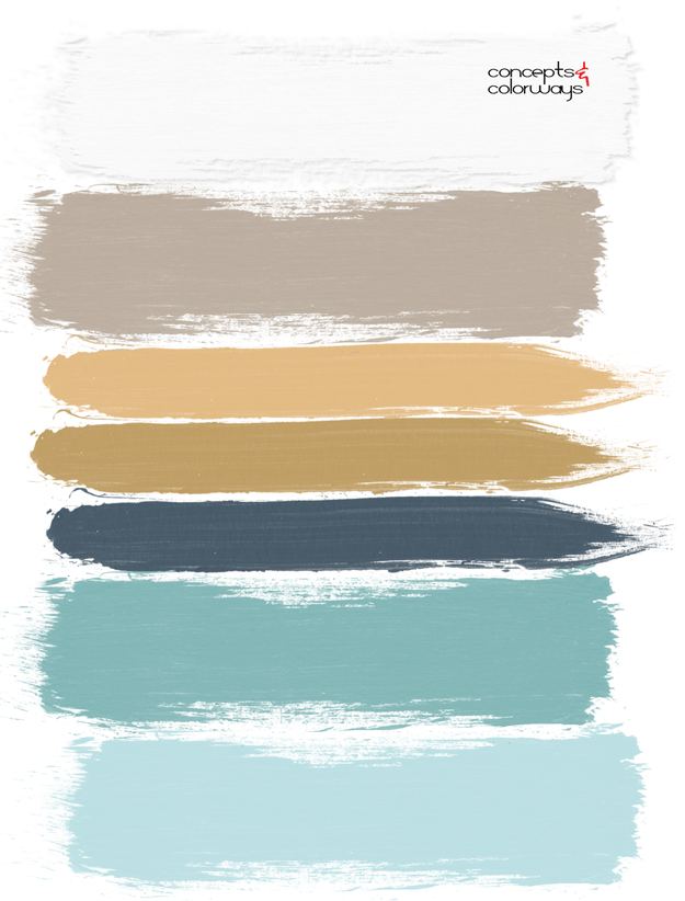 turquoise paint swatches