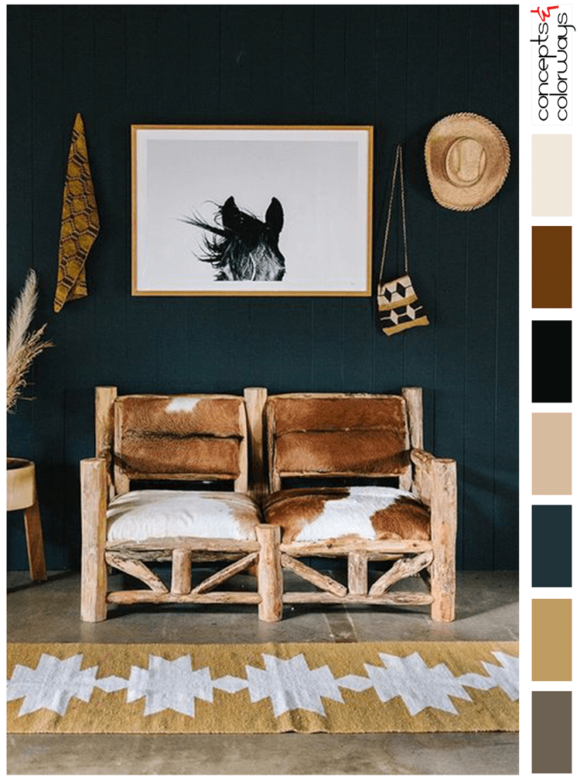 MODERN RANCH (AN OCHRE AND DARK TEAL COLOR PALETTE) Concepts and