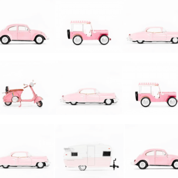 pink car, pink room decor, pink home decor, little girls room, girls bedroom ideas, girls bedroom, girls room ideas, girls room decor, vintage cars, matchbox cars, vintage matchbox cars, pink matchbox cars, kids wall art