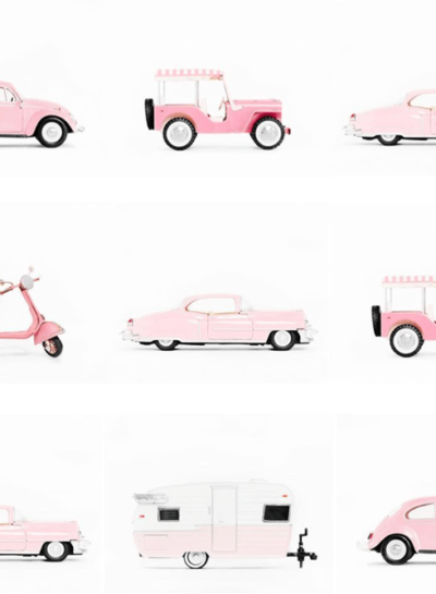 PINK MATCHBOX CARS ART PRINTS