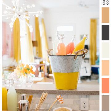 citrus toned party with color palette