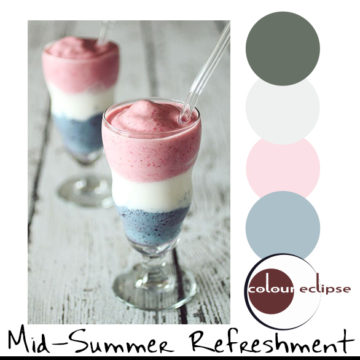 red white and blue smoothie with color palette