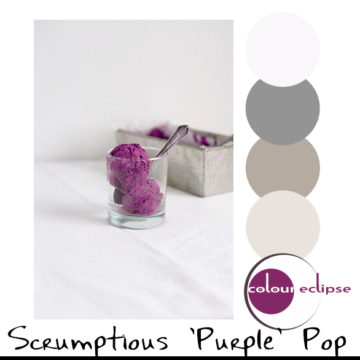 blackberry ice cream with color palette