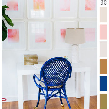 home office with color palette