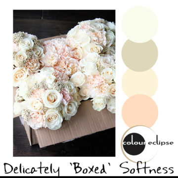 pale flower bouquet inspired color palette