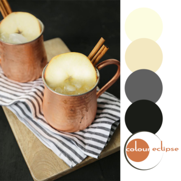 hard apple cider mule with color palette