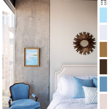 loft bedroom inspired color palette