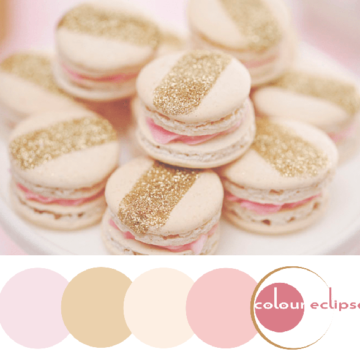 pink and gold color palette