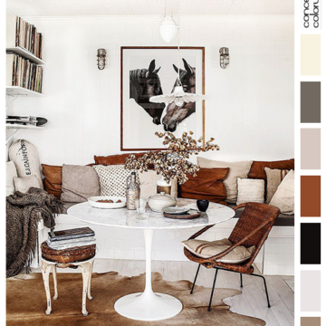 warm brown interior color palette