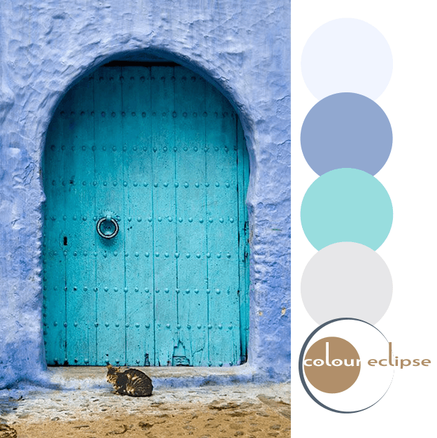 aqua and periwinkle color palette