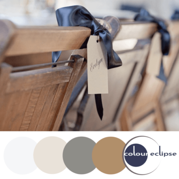 caramel brown and navy color palette