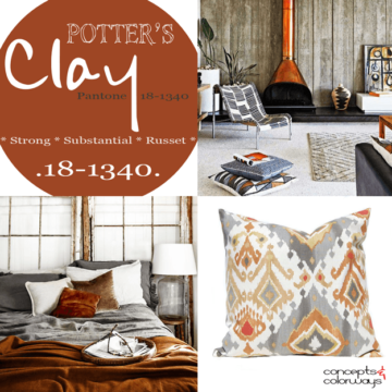 pantone potter's clay used in interior design