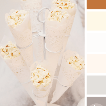 popcorn in doilie cone color palette