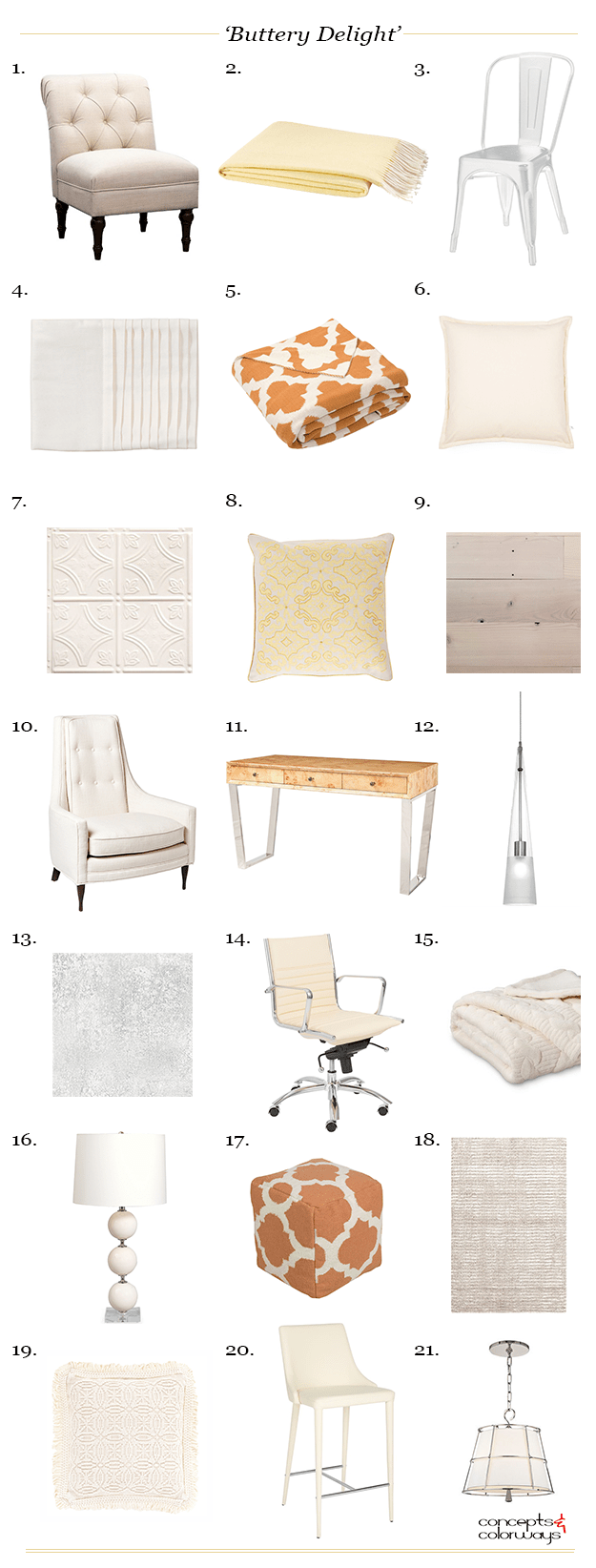 buttery delight interior design mood board get the look