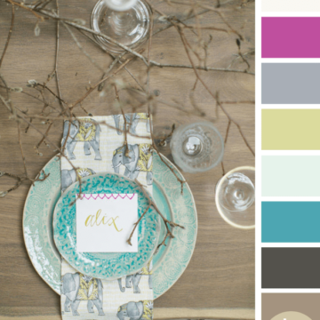 woodsy color palette with colorful accents