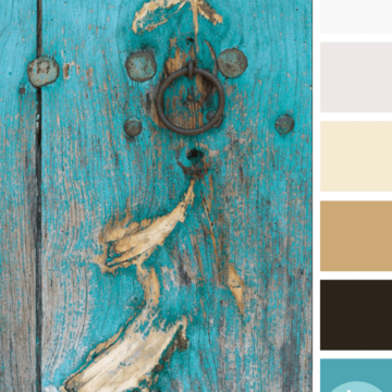 weathered turquoise door color palette