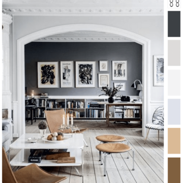 interior with naturl materials color palette
