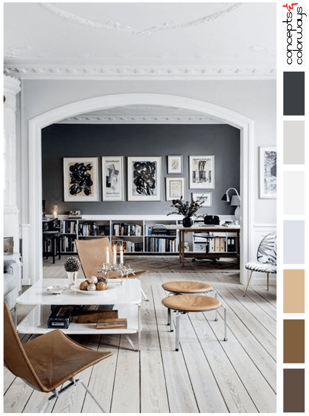 interior with natural materials color palette