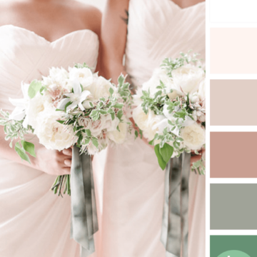 blush and green color palette