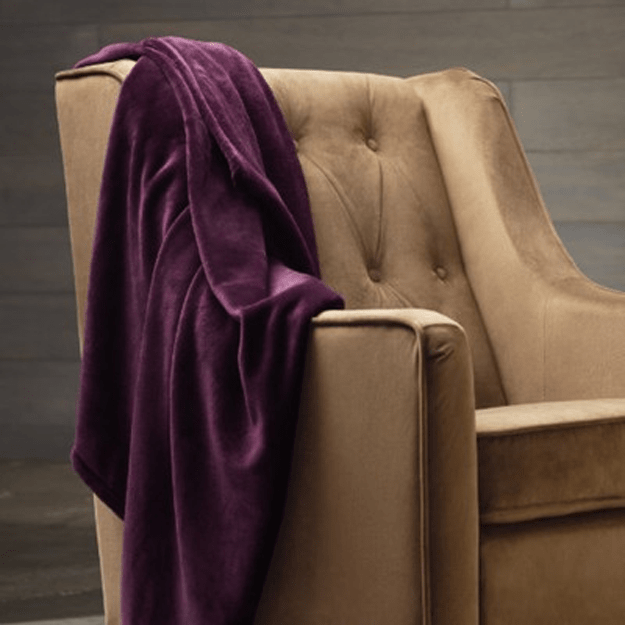 purple velvet blanket