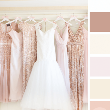 blush toned wedding color palette