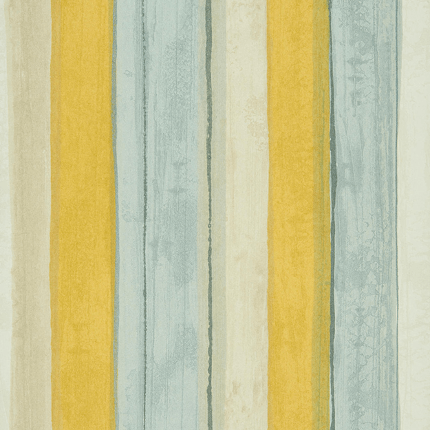 striped mint and bright yellow wallpaper