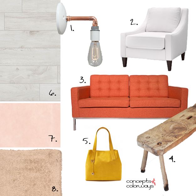 blush sizzle interior design mood board