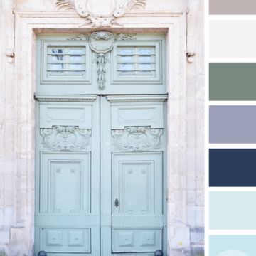 mint blue entry doors