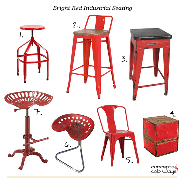 bright red industrial seating product roundup