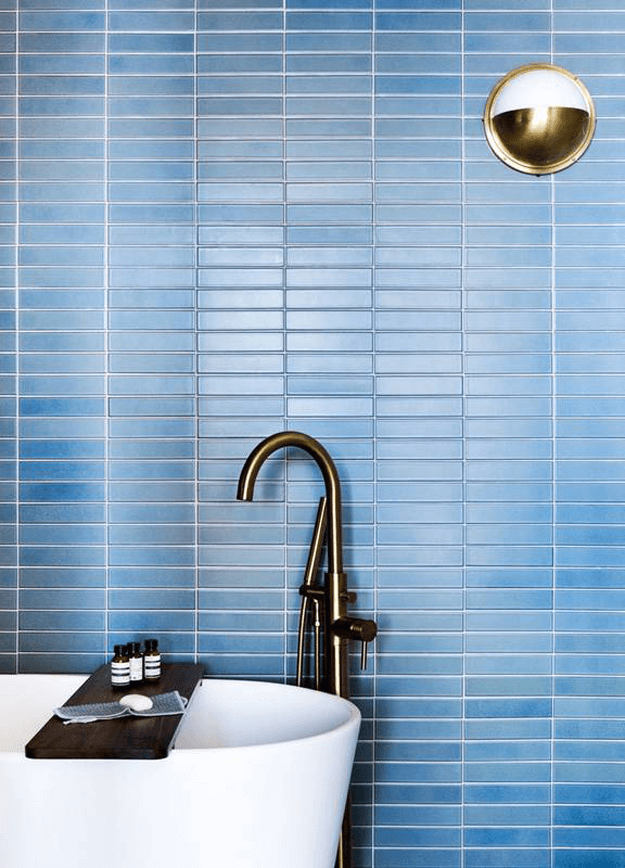 slate blue mosaic wall tile