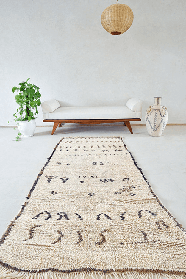 light brown moroccan tribal rug