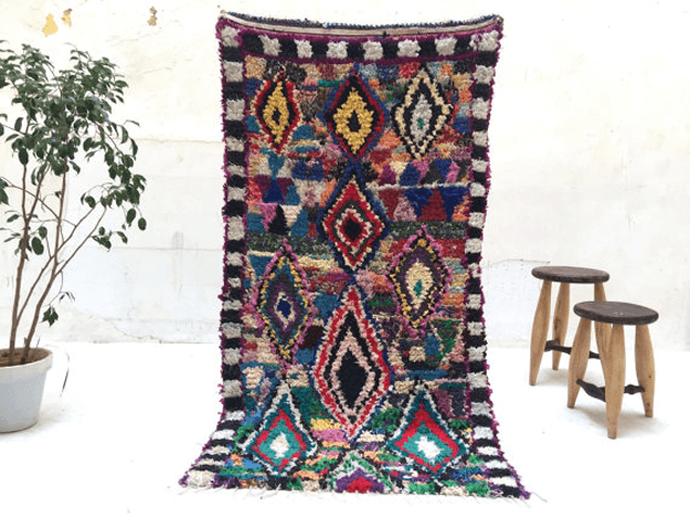 diamond pattern azilal tribal rug