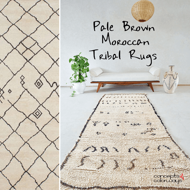 pale brown moroccan tribal rug